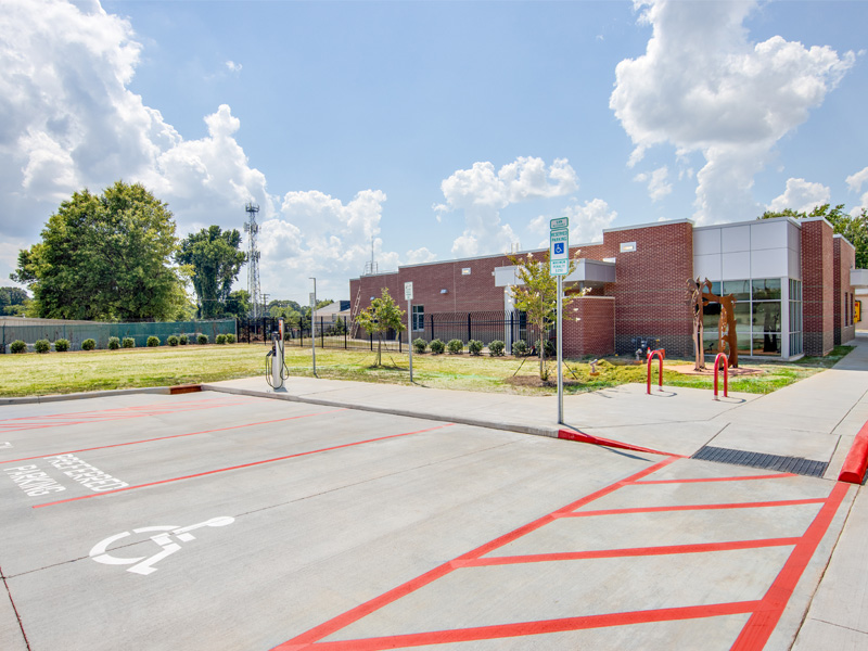 Charlotte Fire Station #43 parking lot and facilities.