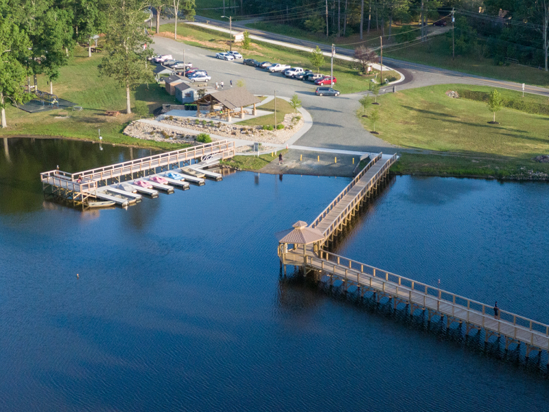 Pavilion and Boardwalk on a Lake