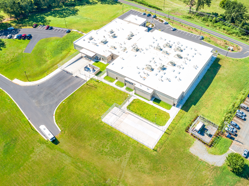 Another aerial perspective of the Burke County Detention Facility.