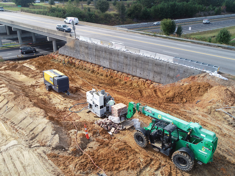 Construction on the NCDOT I-40 Widening Project