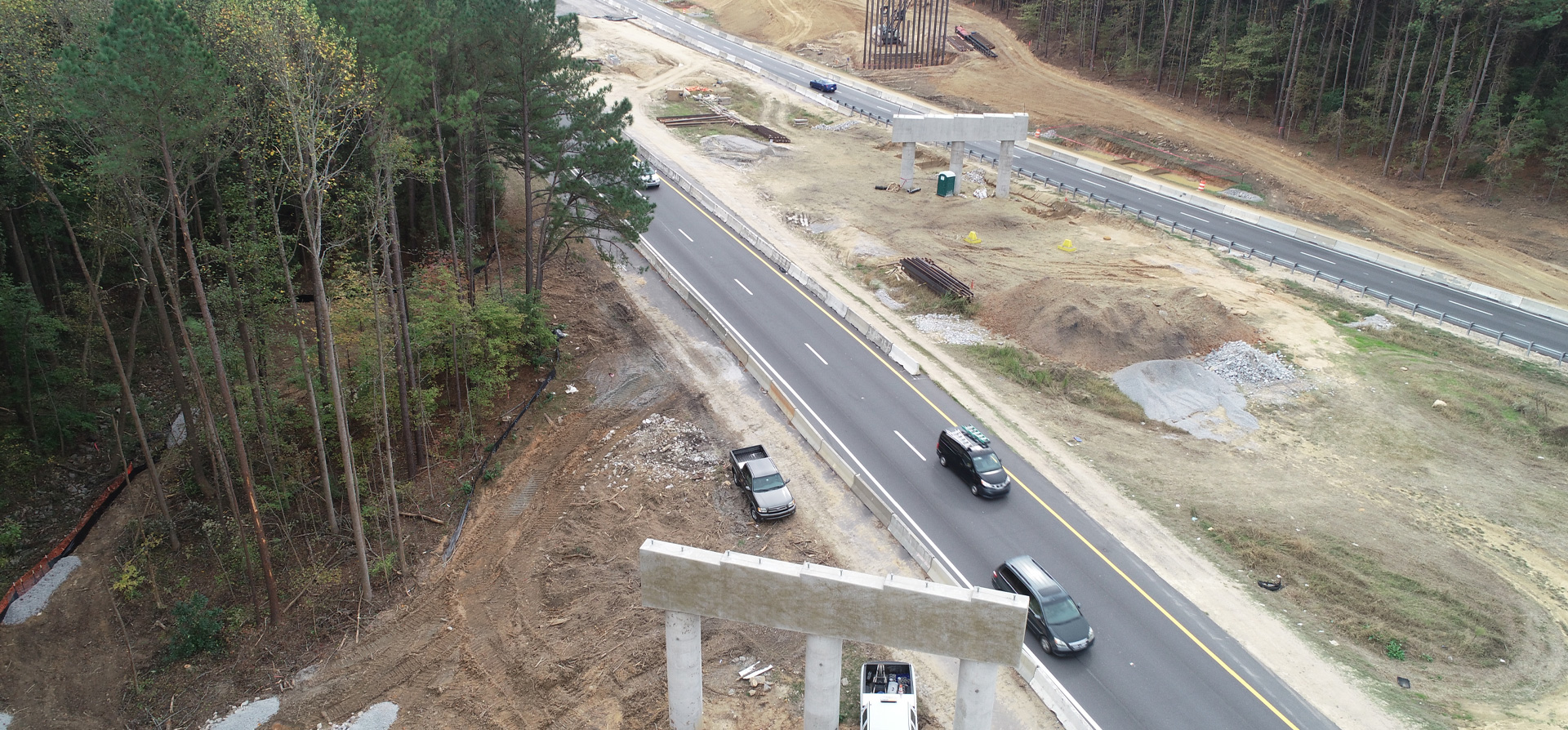 Construction on the NCDOT I-40 Widening Project