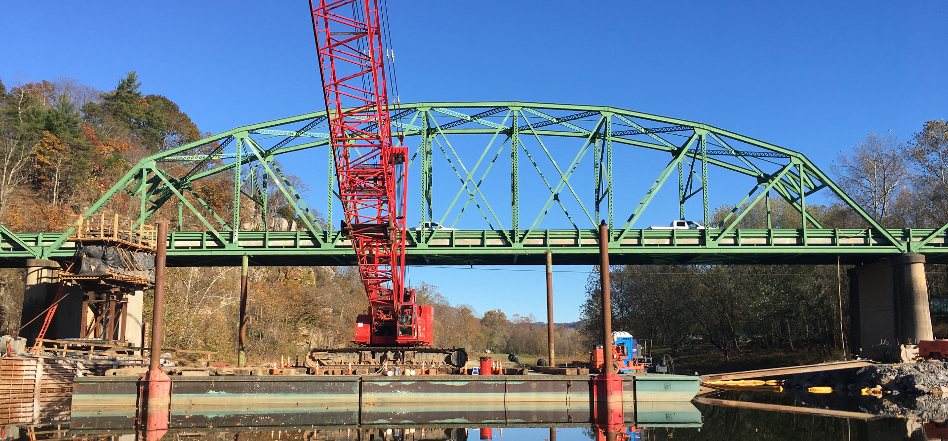 CEI services being rendered during replacement construction of the John Blue Bridge