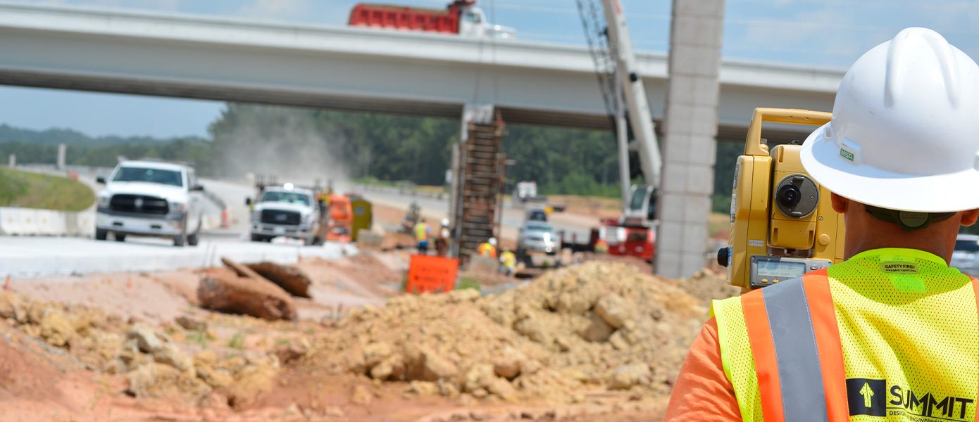 Employee Using a Trimble Survey Robot