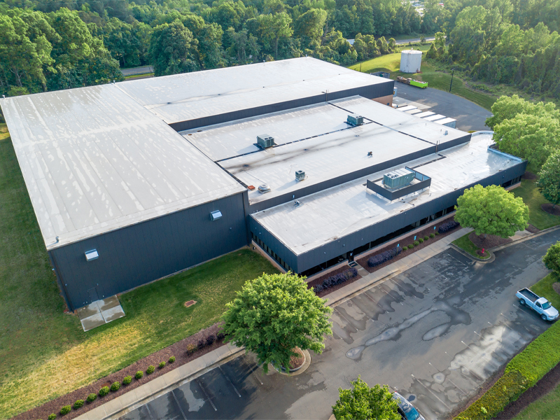 Mid-Atlantic STIHL Warehouse showing the details on the side of the building.
