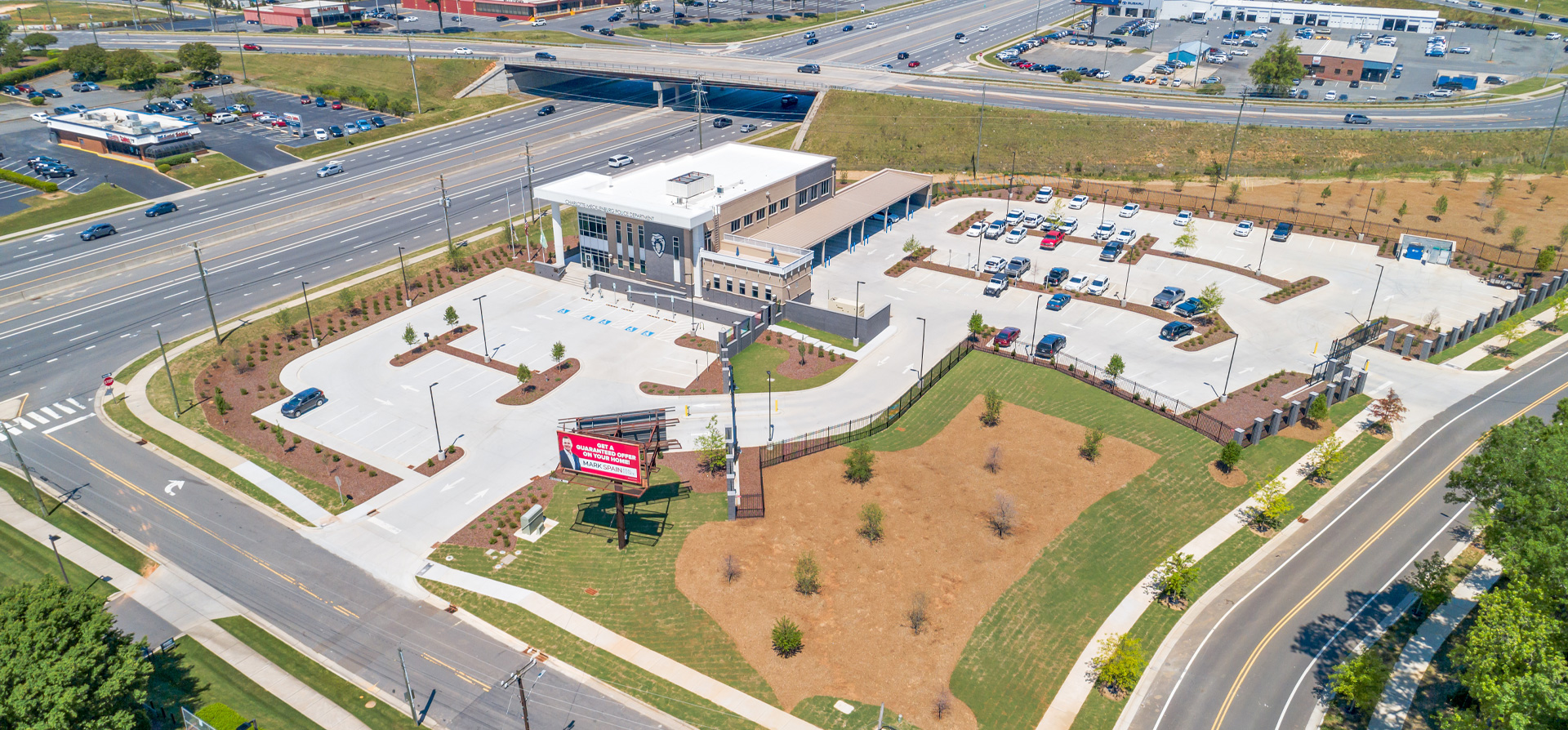 Aerial photograph of the CMPD independence station.