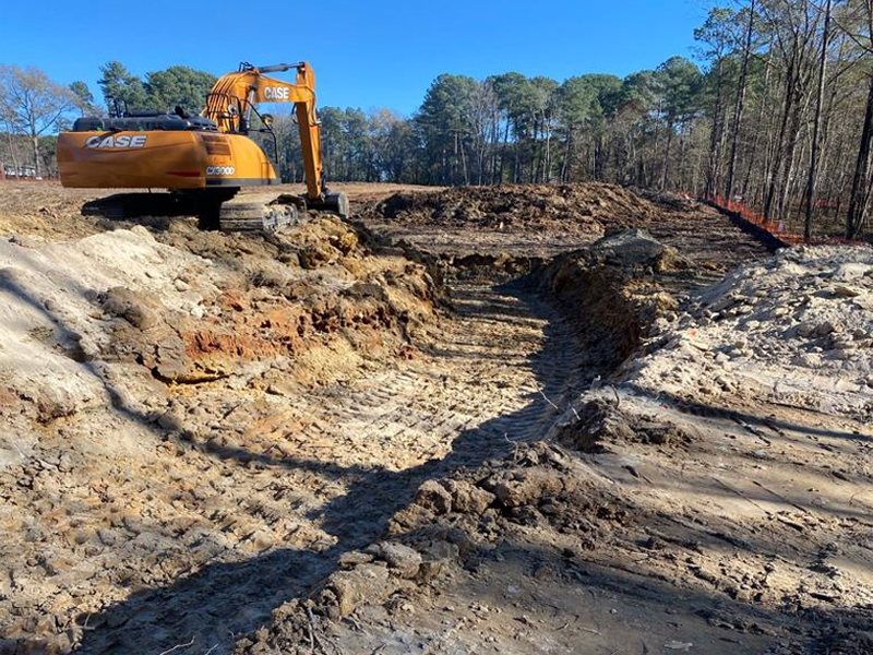 Construction being conducted on the Junction Road Subdivision