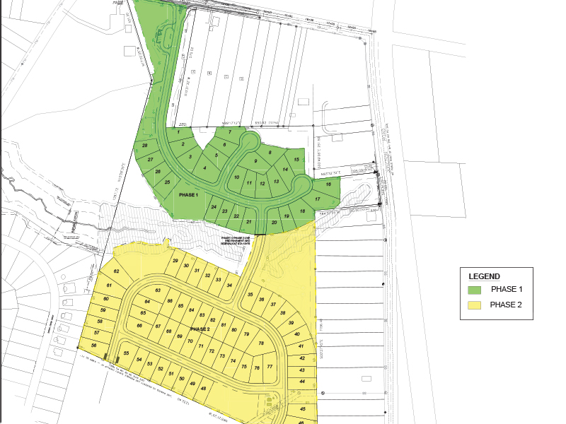 Parcel allotment plans for the Junction Road subdivision project.