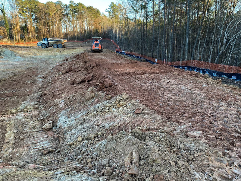 Construction being conducted on the Junction Road Subdivision