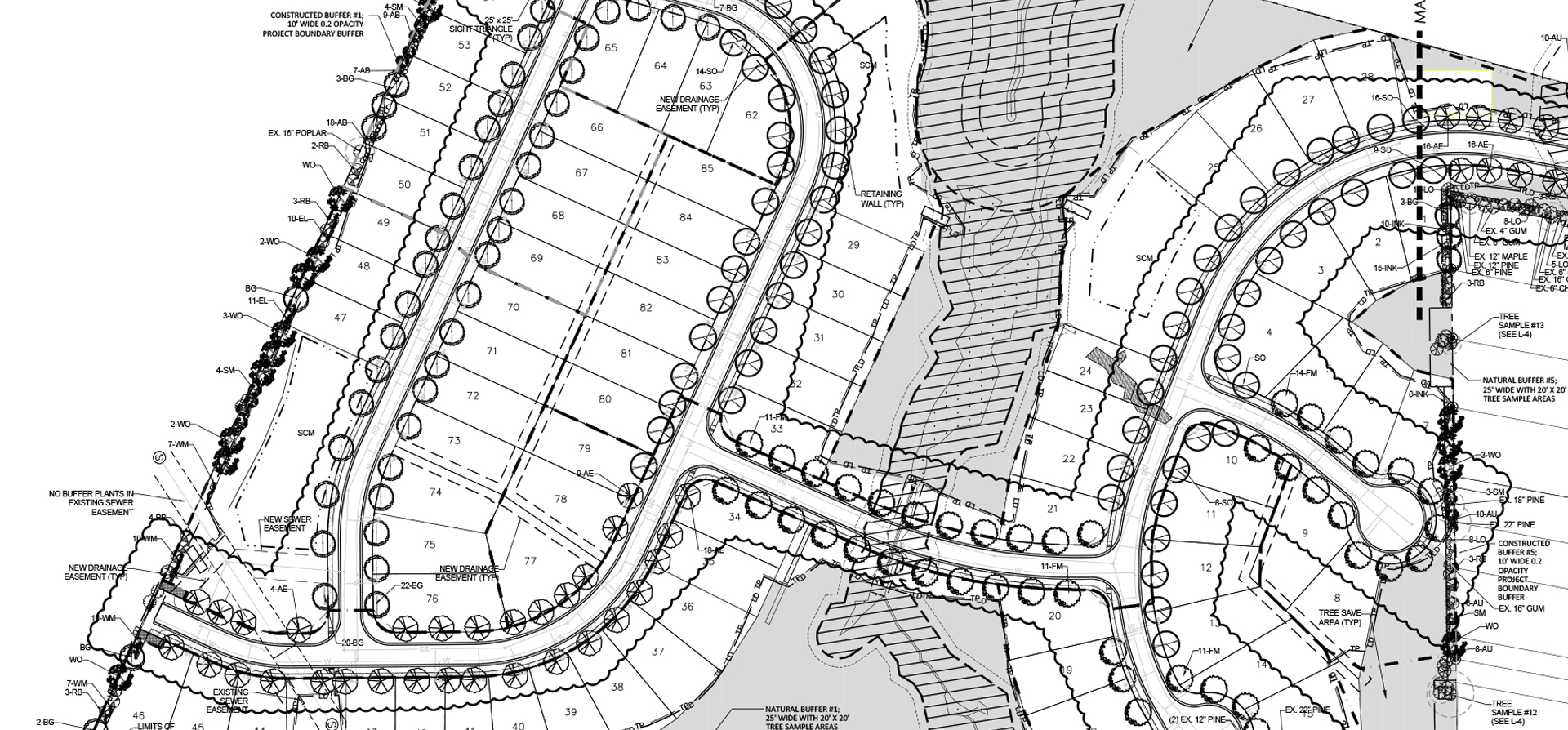 Map of the Junction Road Subdivision