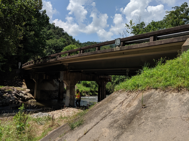 Photo of bridge work in Madison County