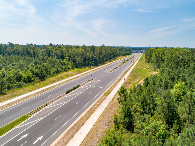 lengthwise photo of the McCrimmon Parkway