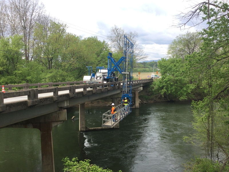 Inspection work being conducted for the NBIS structures inspection contract.