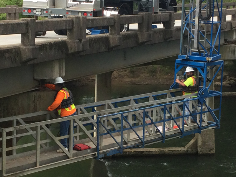 Inspection work being conducted for the NBIS structures inspection contract.